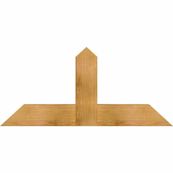 Ekena Millwork Portland Rough Sawn Timber Gable Bracket, Western Red Cedar, 48"W x 22"H x 4"D x 6"F, 11/12 Pitch GBW048X22X0406POR00RWR - main